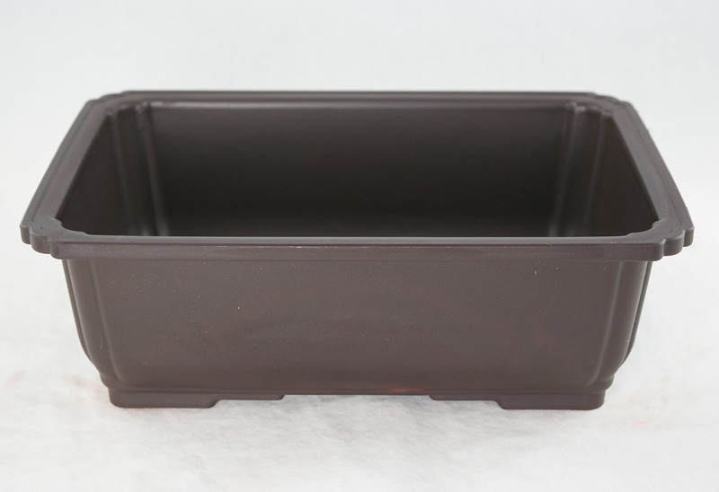 6 Rectangular Plastic Bonsai / Succulent Pot 10.5"x 7.75"x 3.5" - Dark Brown gallery