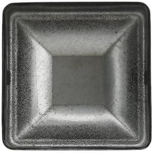 2" Square Powder-Coated Black Galvanized Steel Dome Caps (Pack of 10) gallery