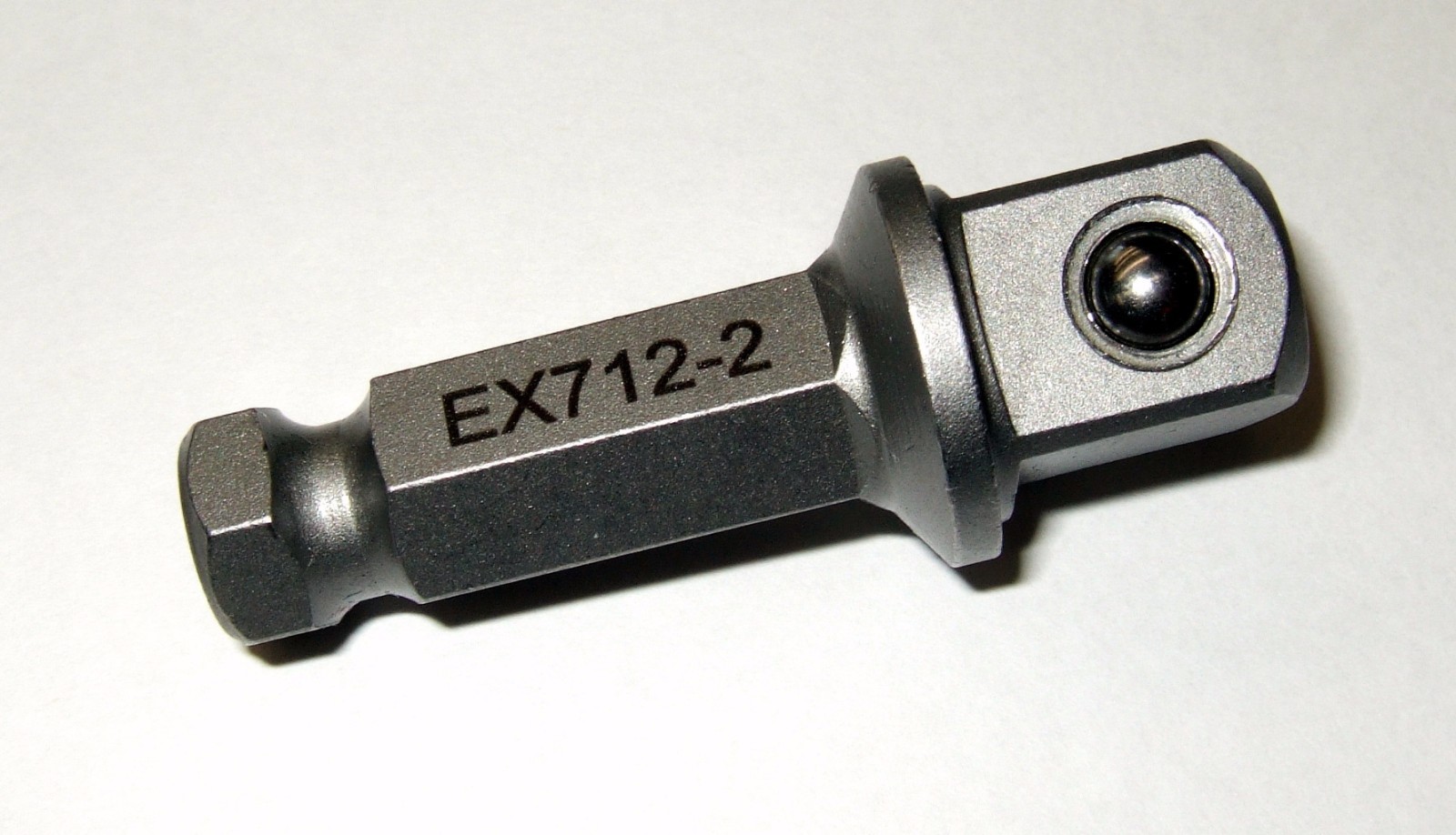 7/16 Hex to 1/2 Square Socket Adapter Drive Converter Spring Ball Retainer 2" gallery