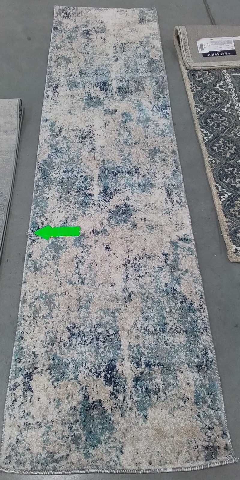 IVORY / BLUE 2'-0" x 8'-0" Damaged Rug, Reduced Price 1172776760 ASN710M-28 gallery