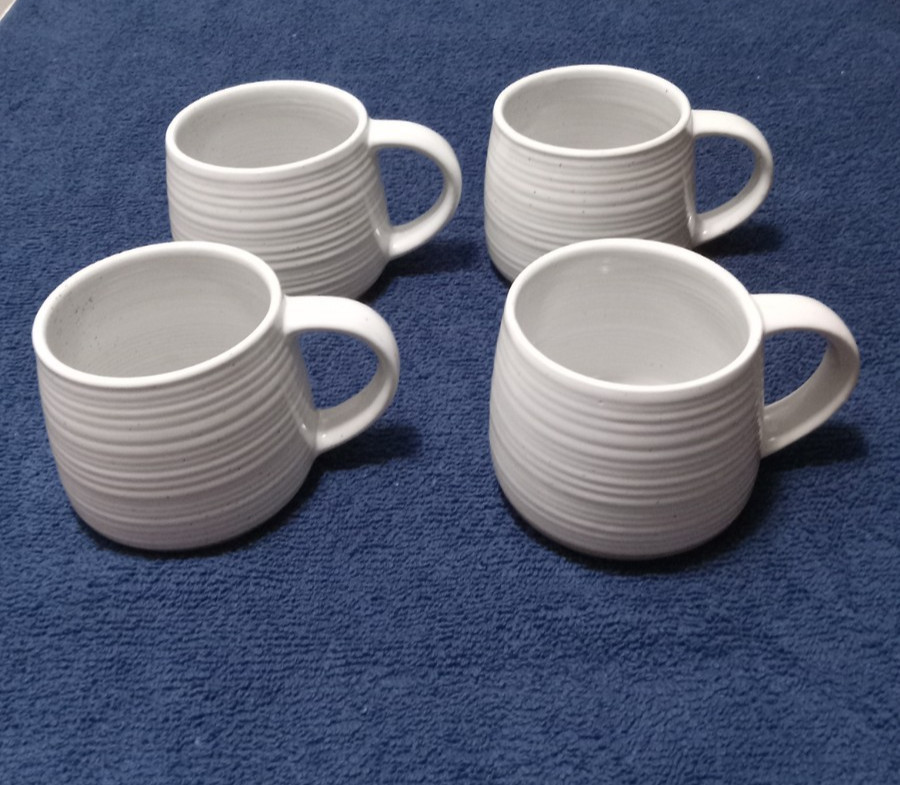 Better Homes & Gardens ABBOTT Ribbed Speckled Stoneware Mug 16 oz Set of 4 gallery