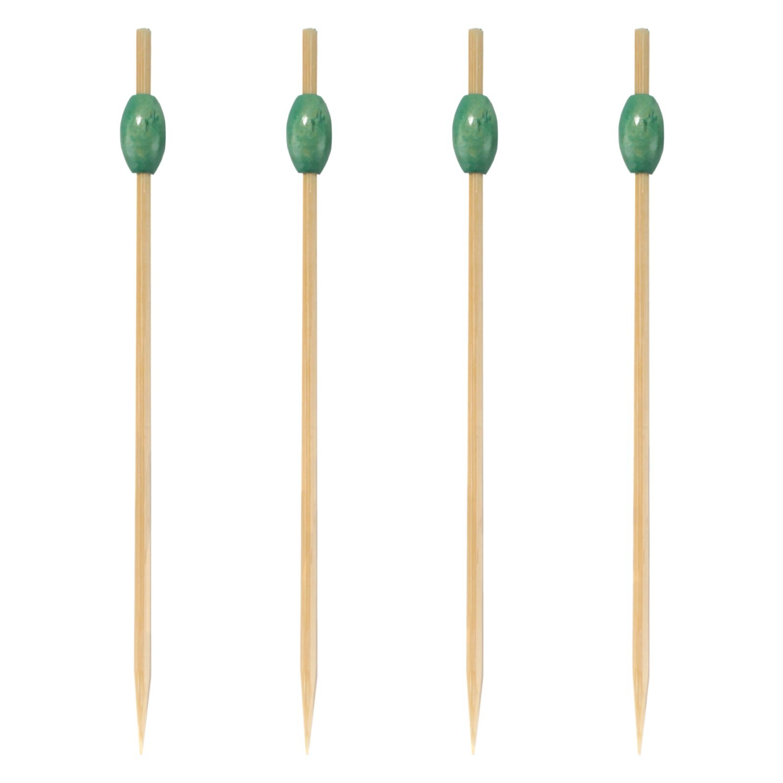 BambooMN - Green Bead Food Cocktail Appetizer Dessert Bamboo Skewers Picks gallery