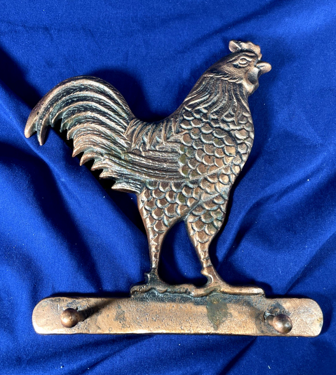 Metal Copper Colored Rooster Key Towel Hanger gallery