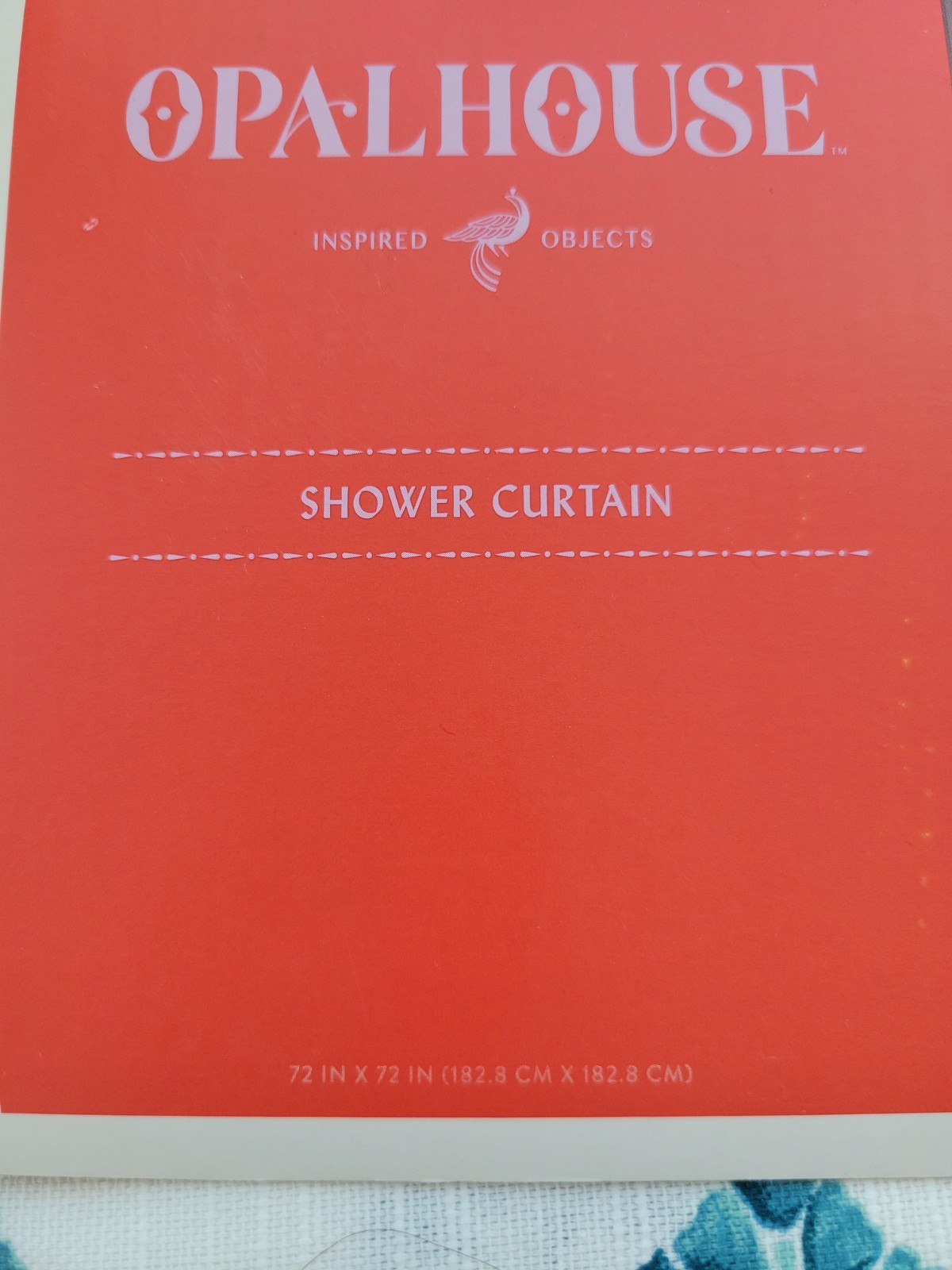 Opalhouse Blue Peacock Shower Curtain cotton 72x72 NEW gallery