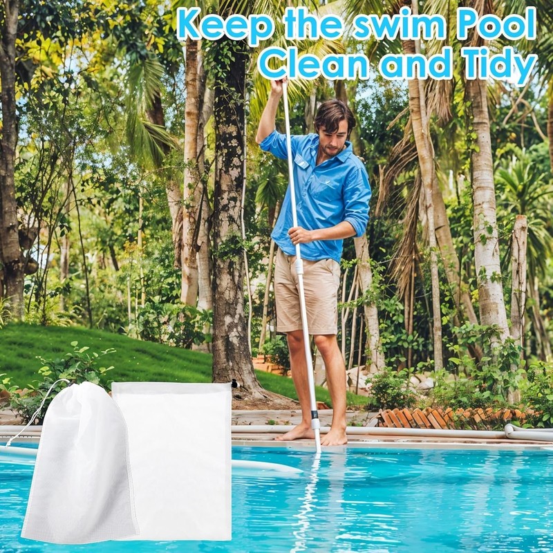 4 PCS Pool Vacuum Replacement Mesh Bag, Fine Mesh Filter Bags Pool Cleaner Bag S gallery