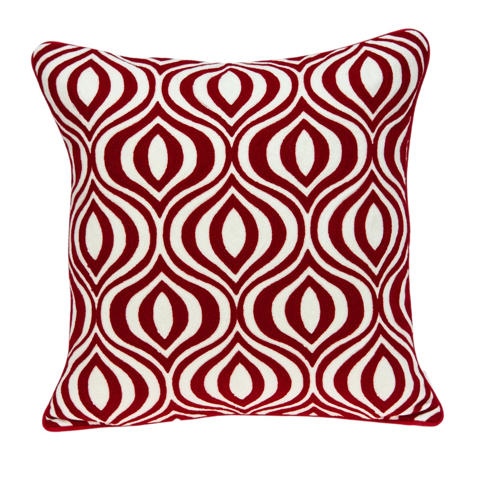 Parkland Collection Altia Red and White Throw Pillow, 20 x 20 gallery