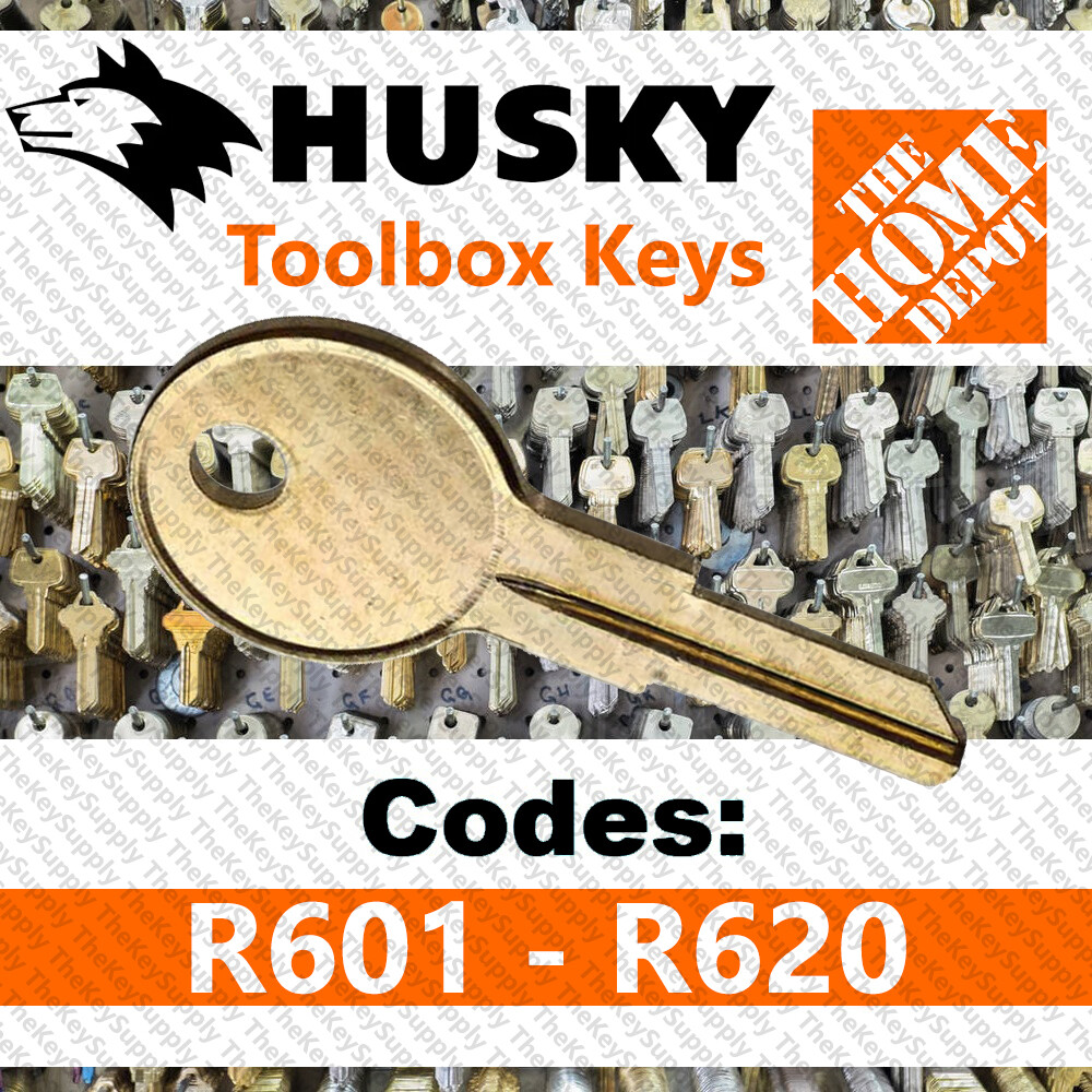 Husky Toolbox Key Replacement Home Depot llaves Cut to Code R601-R620 601-620 gallery