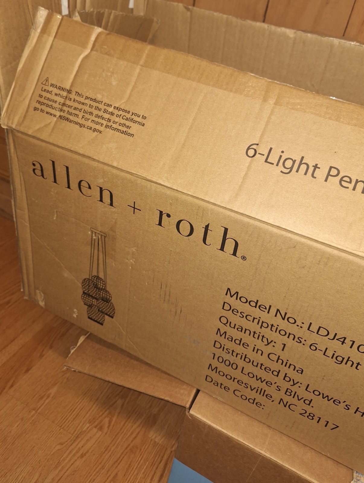 allen + roth MAYA 6-Light Matte Black Rattan Steel Modern Chandelier gallery