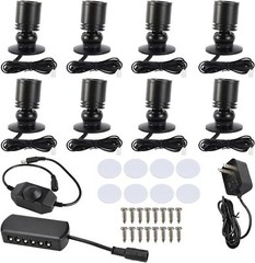 8 Pack Dimmable USB Mini LED Spotlight Jewelry Showcase Display Light 6400k