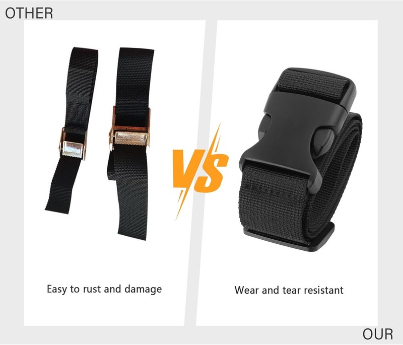 2Pcs 39" Car Battery Tie Down Strap with Elastic Buckle Adjustable Battery Strap gallery