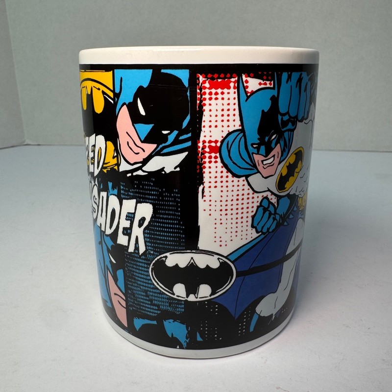 DC Comics "Caped Crusader" Batman & Joker Comic Art Ceramic Coffee Mug Vandor gallery