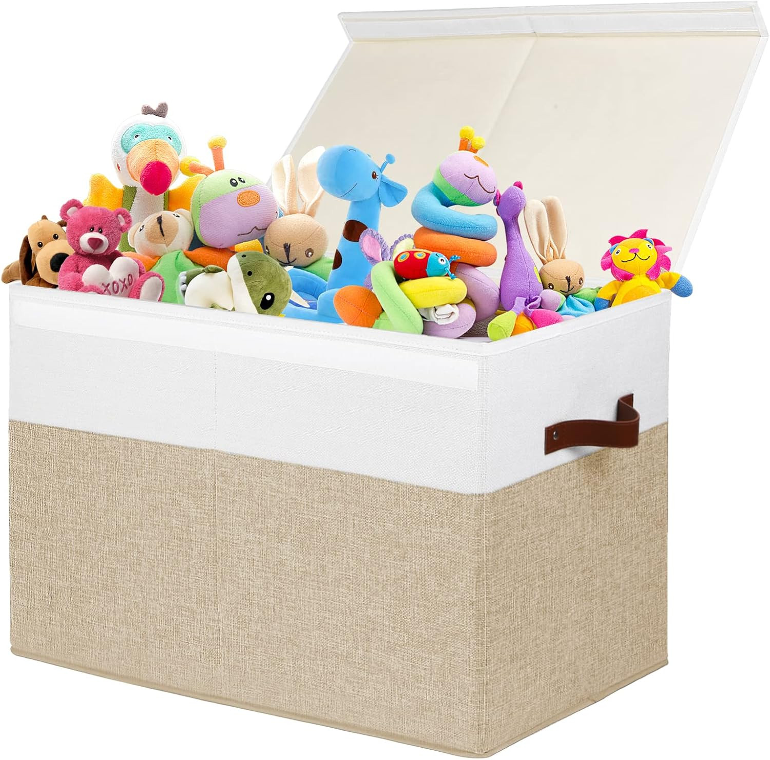 Large Toy Storage Box with Lid, Sturdy Toys Storage Chest Bin Organizer Basket w gallery
