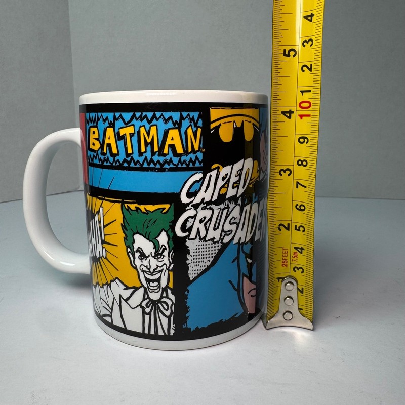 DC Comics "Caped Crusader" Batman & Joker Comic Art Ceramic Coffee Mug Vandor gallery