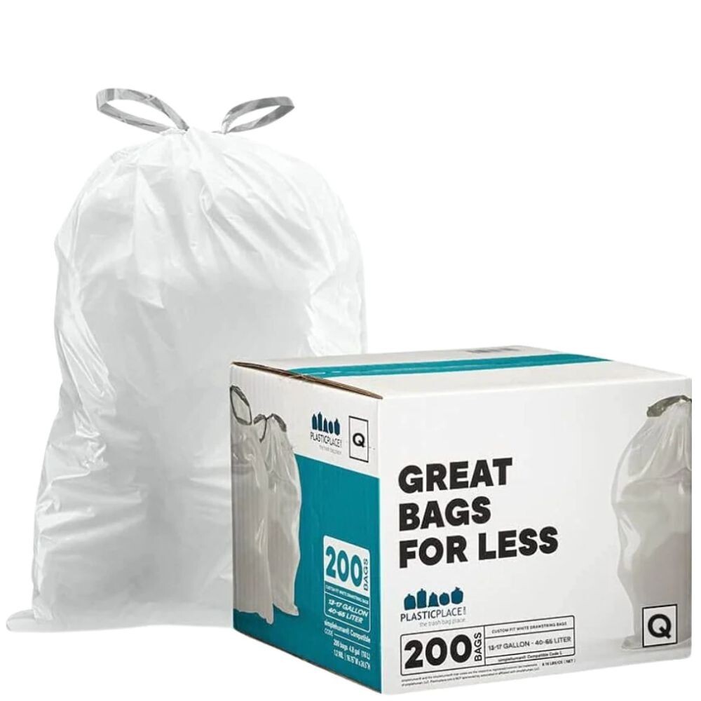 Plasticplace Custom Fit Trash Bags Compatible with simplehuman Code Q, 200 Count gallery
