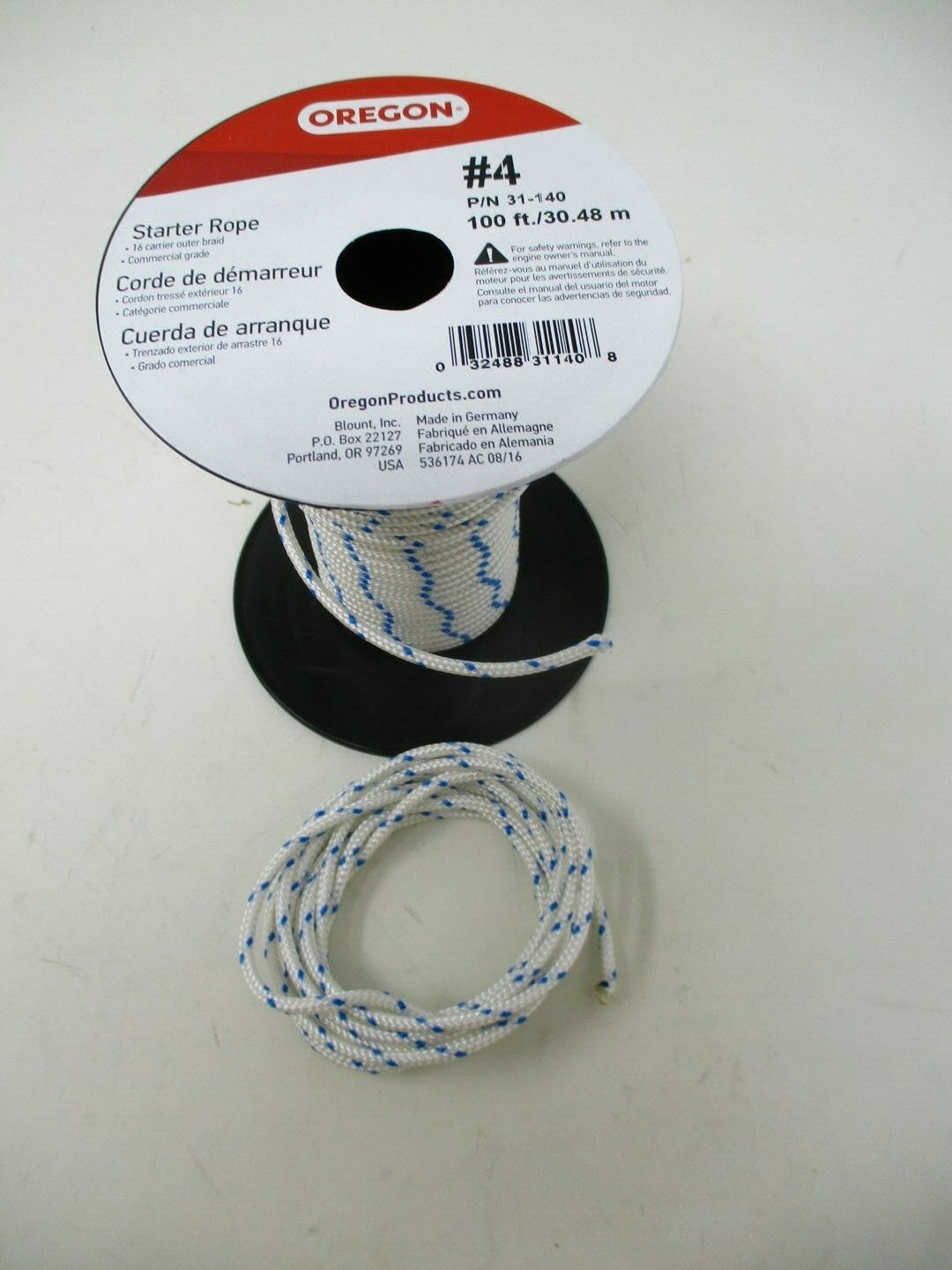 Oregon 31-140 6' #4 Recoil Rope Pull Premium Braided Nylon Starter 3mm 1/8" gallery