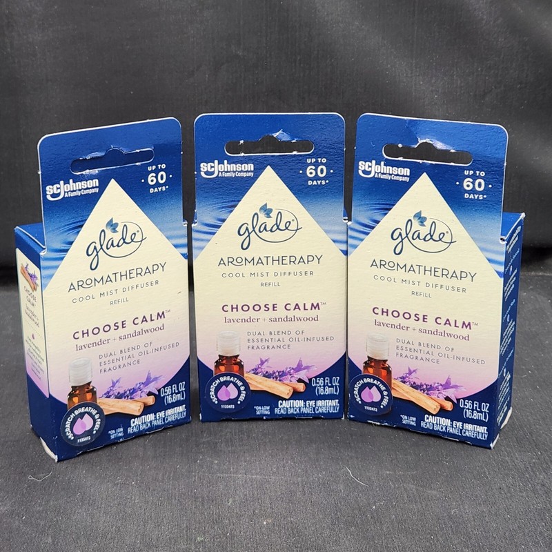 3 Glade Cool Mist Diffuser Oil Refill Choose Calm Lavender + Sandalwood 0.56 New gallery