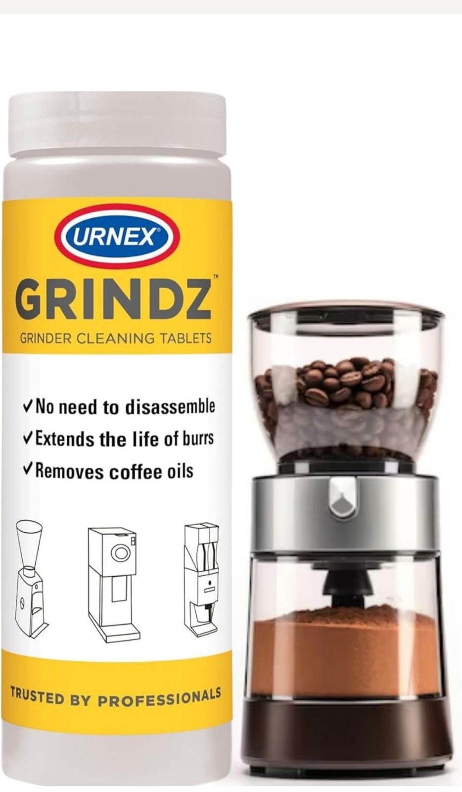 Grindz Professional Coffee Grinder Cleaning Tablets Sealed Free shipping. gallery
