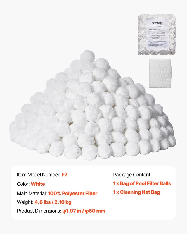 Pool Filter Balls for Sand Filter Pump 4.6 lbs Reusable for Swimming Pool gallery