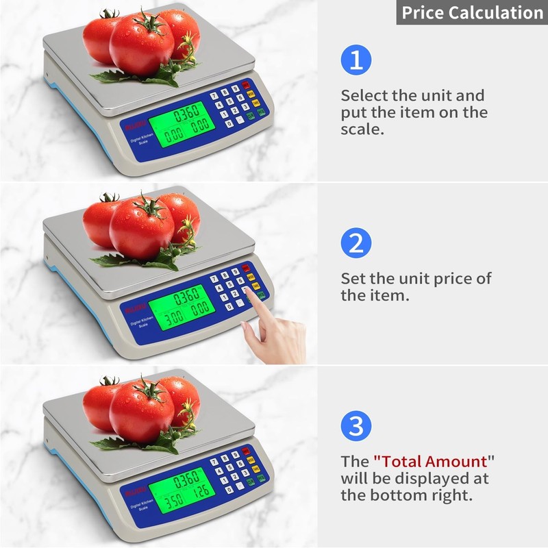 Large Digital Kitchen Scale 30KG Commercial Food Scale 66LB for Baking Bread ... gallery