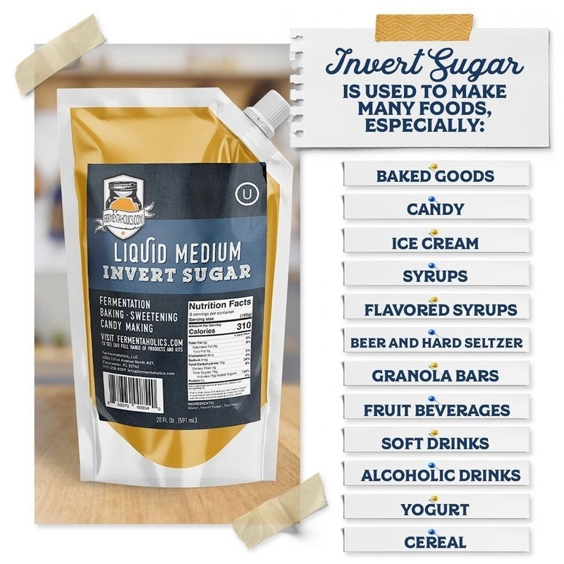 Fermentaholics Liquid Invert Sugar Syrup 20 fl oz Pouch - Baking, Ice Cream gallery