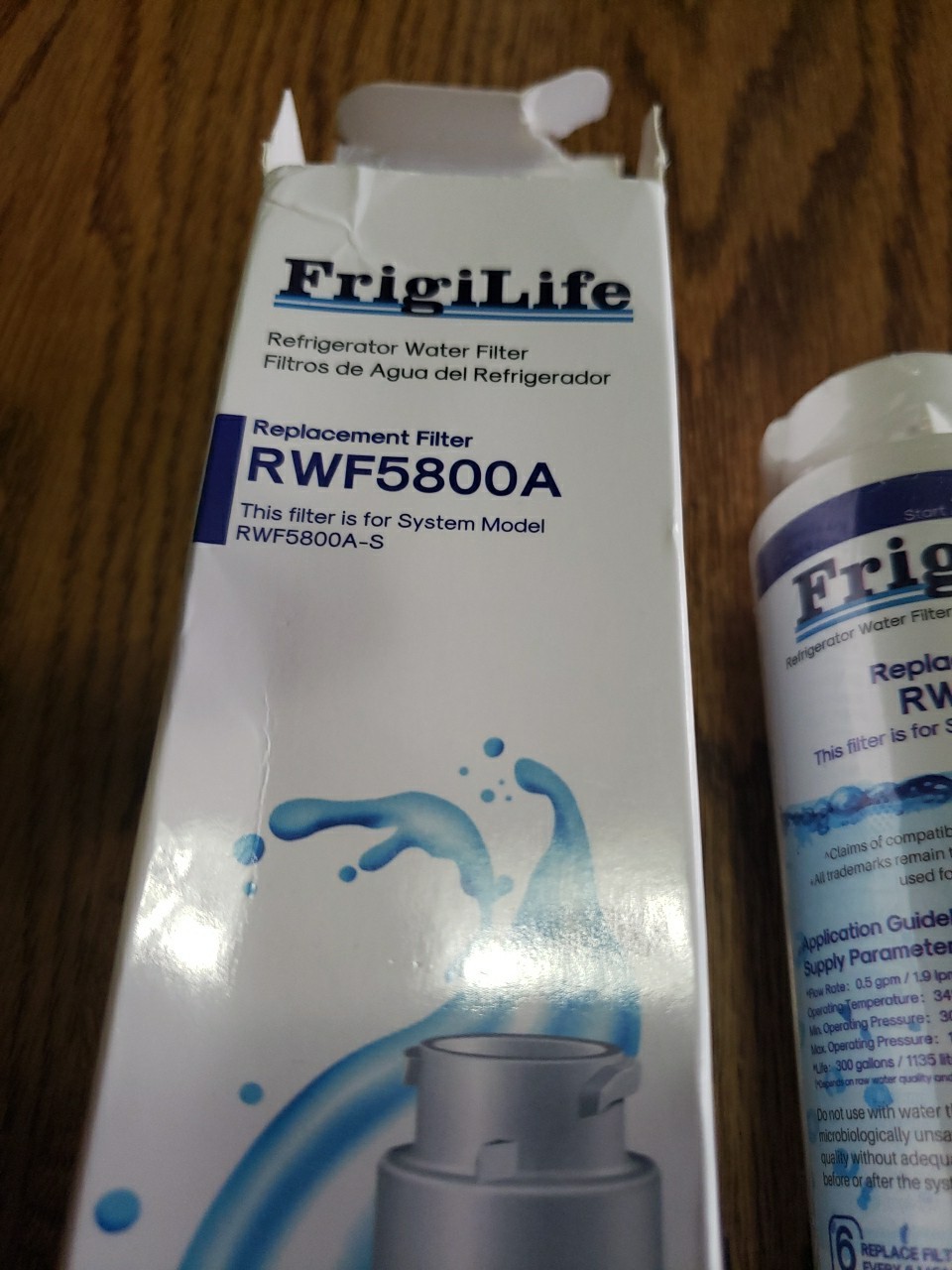 Frigilife Water Replacement Filter RWF5800A 6 Months 300 Gallons New gallery