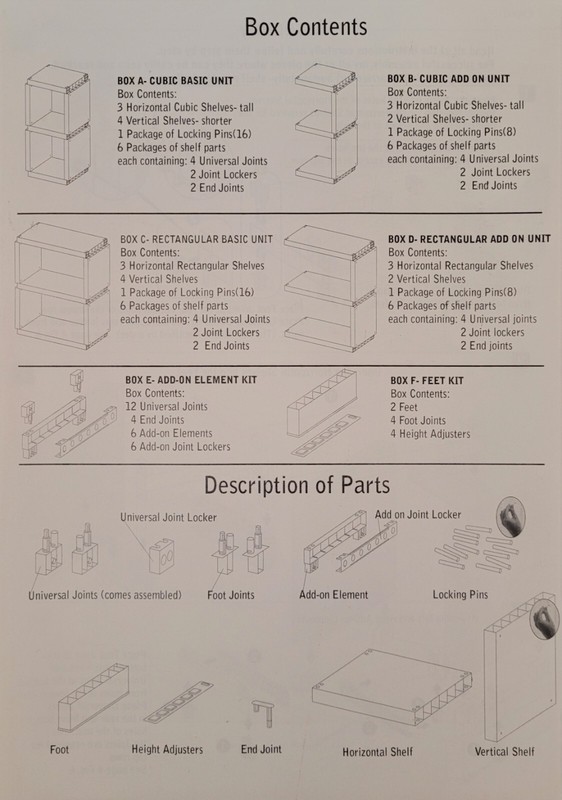 Cubitec LADORO Cube Shelving Assembly Paper Instructions CONTAINER STORE DWR gallery