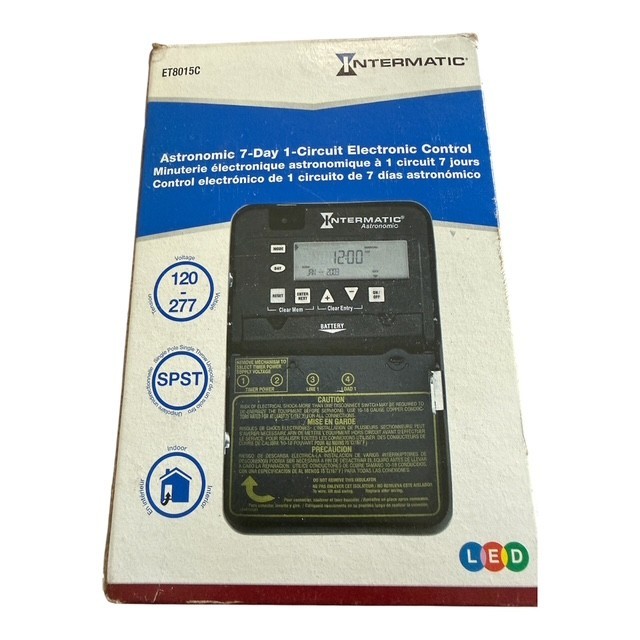 Intermatic 7 Day Electronic Astronomic Time Switch Timer ET8015C 1 Circuit New gallery