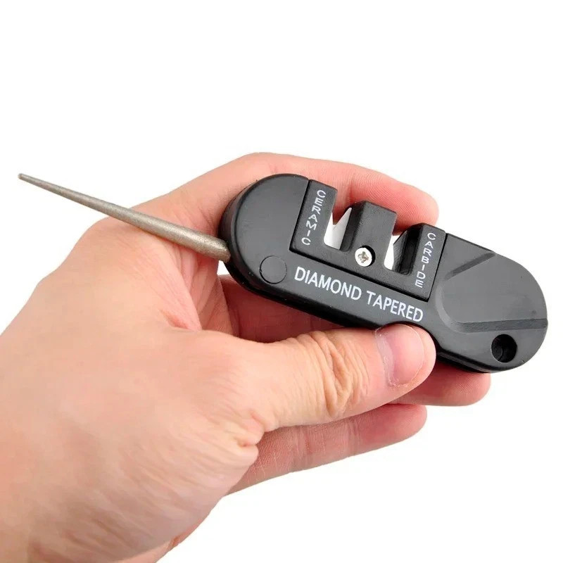 4-in-1 Portable Knife Sharpener – Tungsten Ceramic Carbide Pocket Tool for EDC gallery
