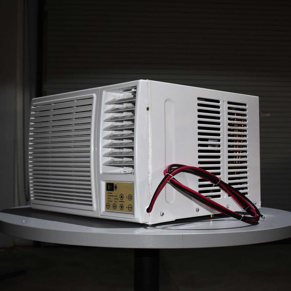 48V DC battery powered Window Air Conditioner 9,000 BTU/h Heat Pump