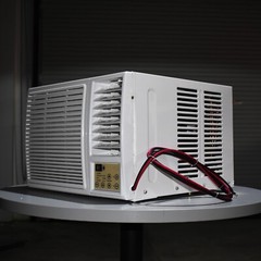 48V DC battery powered Window Air Conditioner 9,000 BTU/h Heat Pump