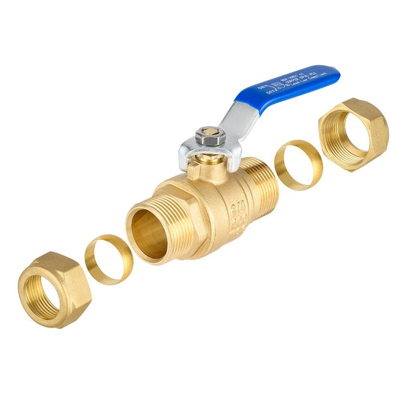 Efield1/2" or 3/4 Inch Compression Full Port Brass Ball Valve 600WOG Lead Free gallery