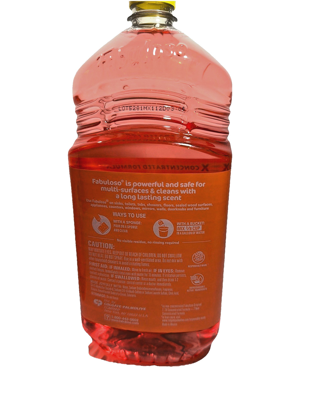 (2 PACK) Fabuloso All Purpose Floor Surface Cleaner, Peach Scent, 56 fl oz 10% D gallery
