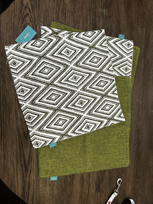 HPUK Decorative Throw Pillow Covers Set of 4 Geometric Design 18x18 Green gallery