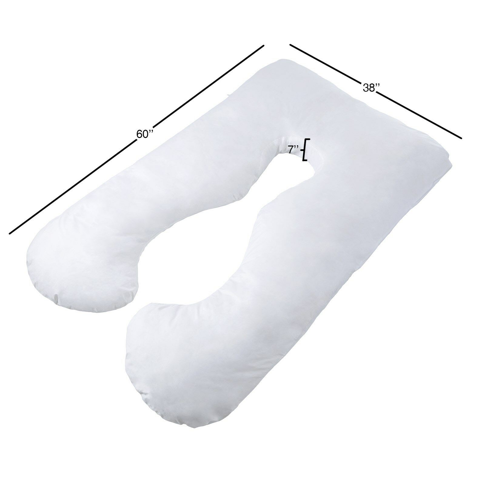 Full Body Maternity Contoured U Body Pillow Pregnancy Acid Reflux Cover gallery