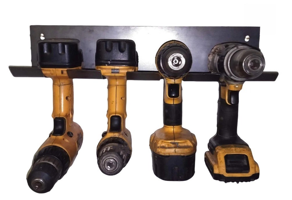 Holds 4 Cordless Tool Storage Rack Hanger Organizer For Trailer Shop Garage gallery
