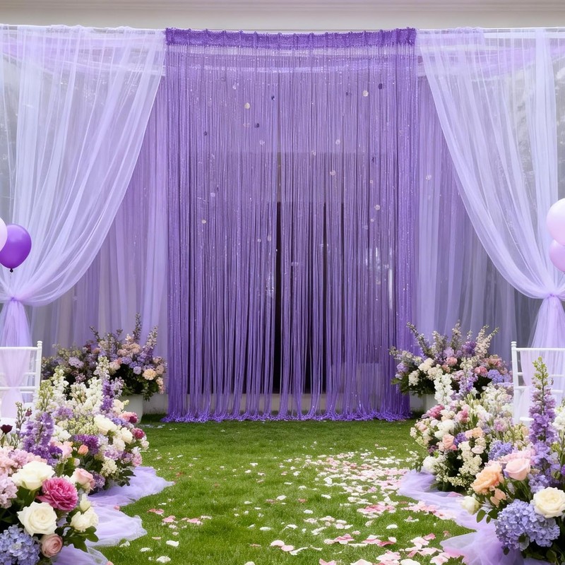 39x78in Decorative Sequin String Curtains - Effortless Boho Chic for Doorways gallery