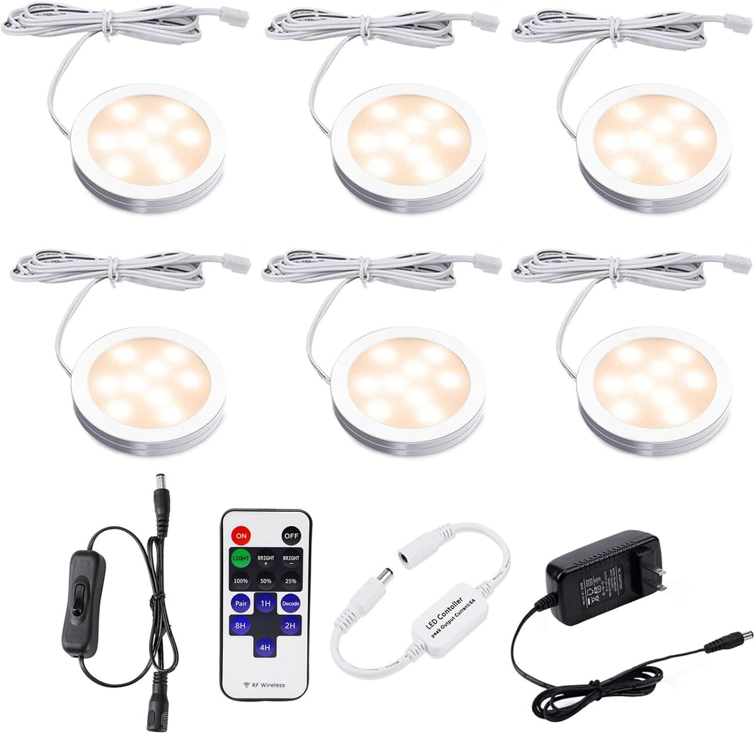 AIBOO Under Counter Light Fixtures for Kitchen, LED Cabinet Lighting for Shelf gallery