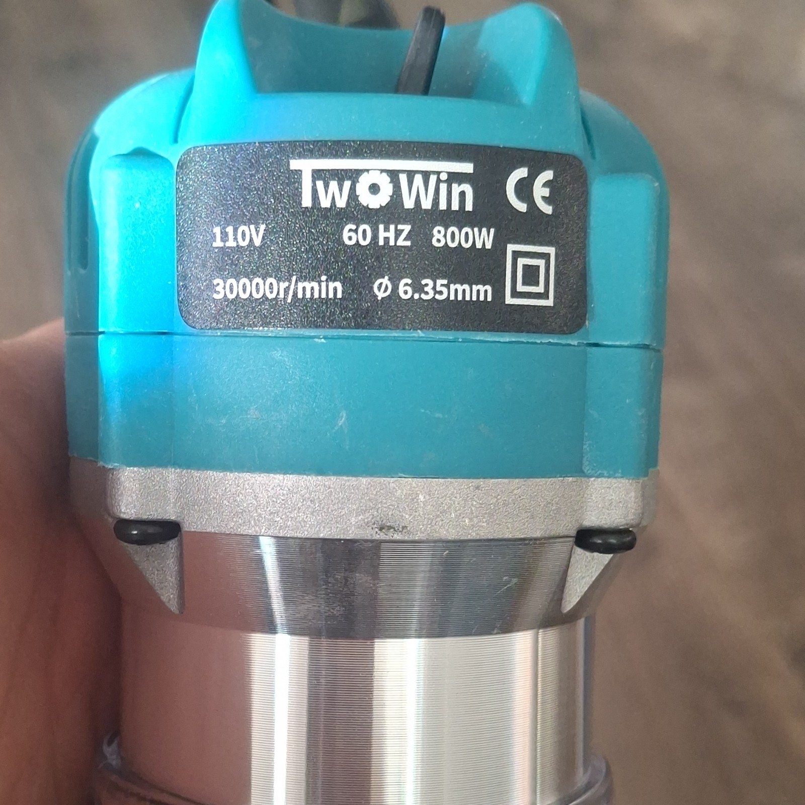 Two Win 3709 Router Blue 800W 110V Corded Electric 60Hz 30000r/min 6.35mm gallery