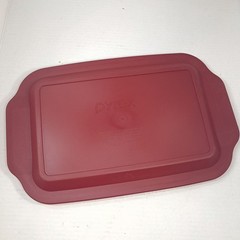 Pyrex 233-PC Burgundy Plastic Baking Dish Lid Cover pyrexware dark red maroon