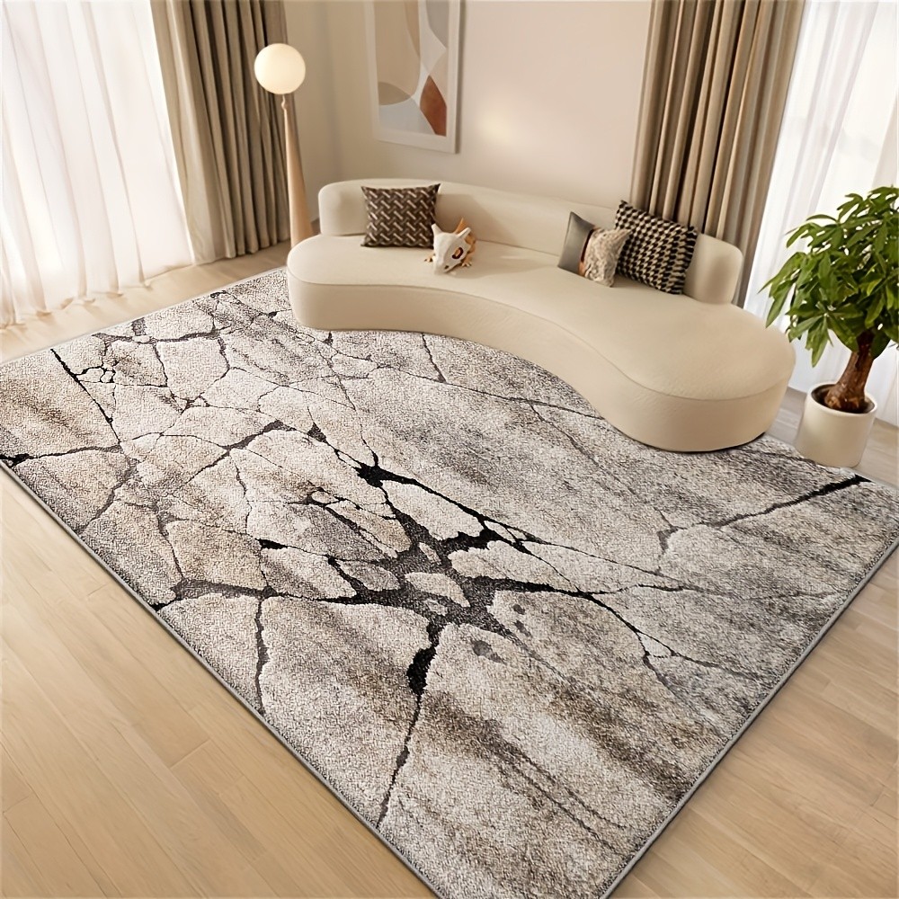 Washable Modern Rug,Light Luxury Minimalist Geometric Pattern,Thickened and Sof gallery