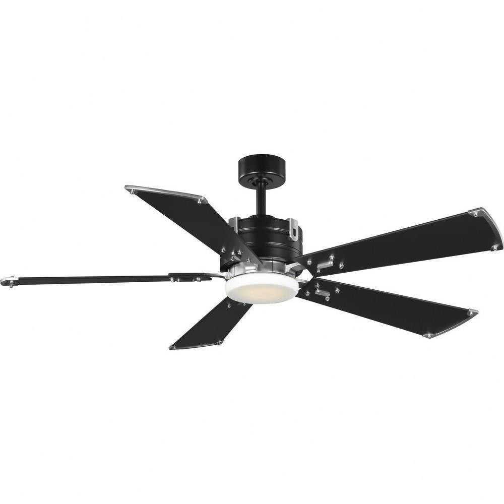 56 Inch 5 Blade Ceiling Fan with Light Kit-Black Finish - 70-BEL-4495220 - gallery