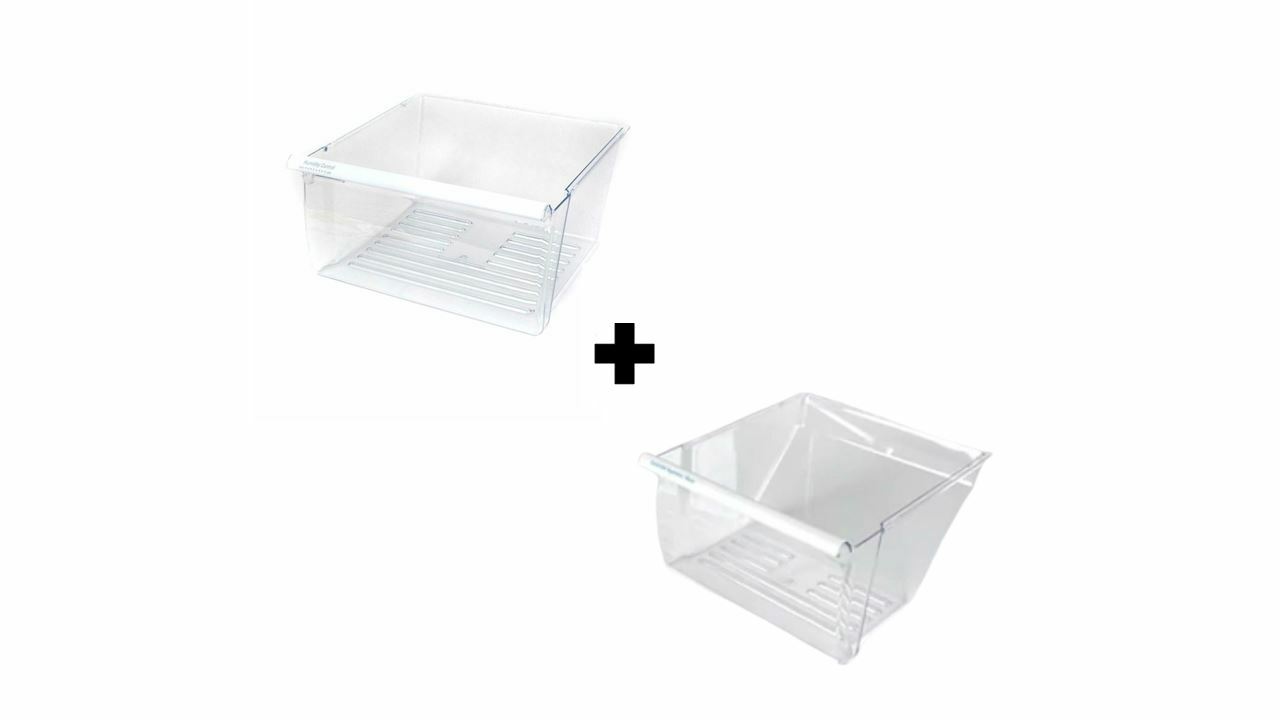 Middle + Bottom Crisper Pan Compatible with Whirlpool 2188656 2188664 gallery