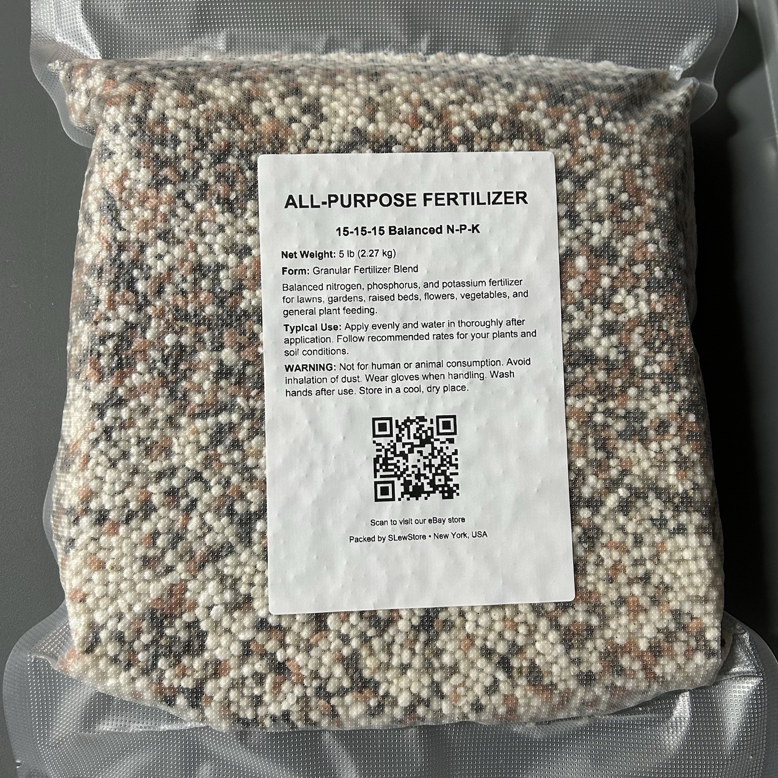 15-15-15 Fertilizer 5 lb Balanced NPK Granular Lawn Garden All Purpose gallery
