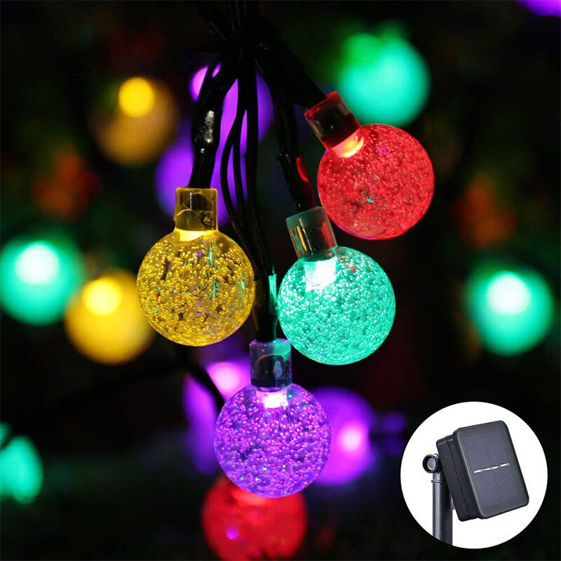 21FT 30 LED Outdoor Solar String Lights Crystal Ball Lights for Garden Decor