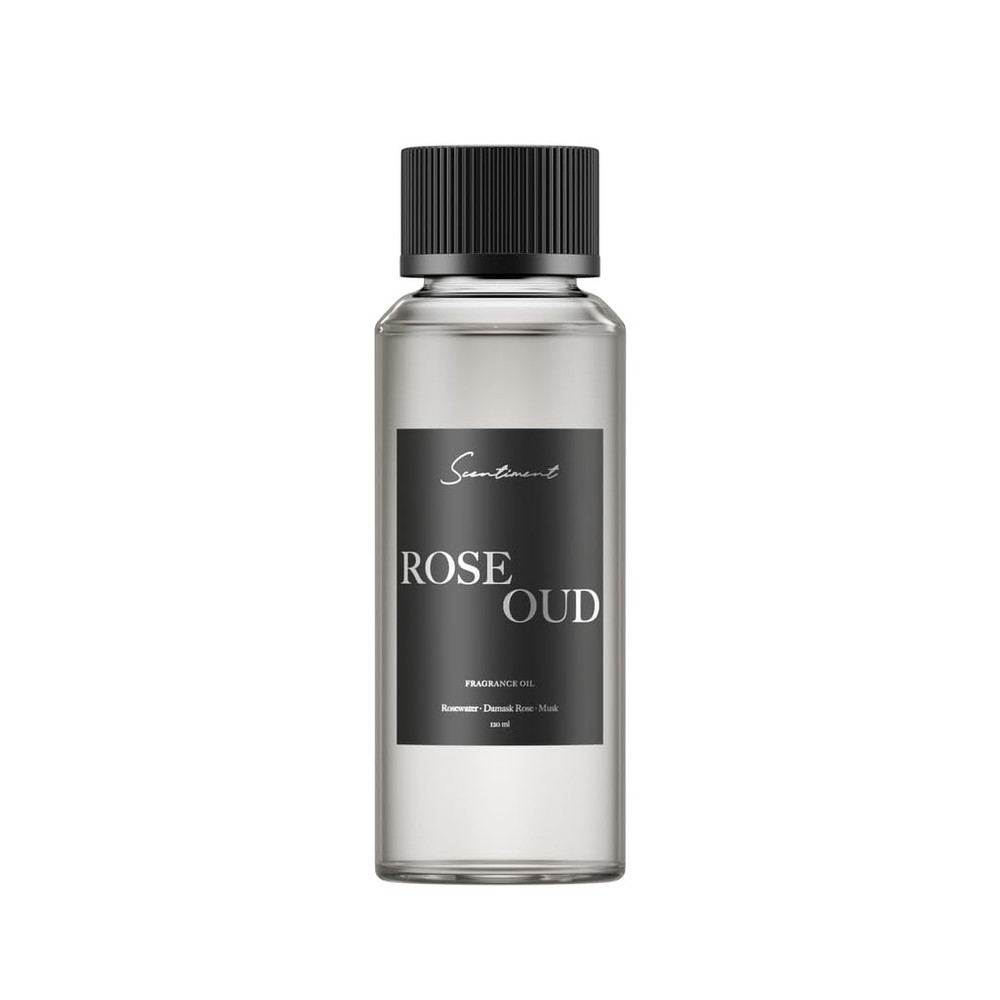 Scentiment Rose Oud Diffuser Oil – Rosewater, Damask Rose, Musk Scent for Dif...