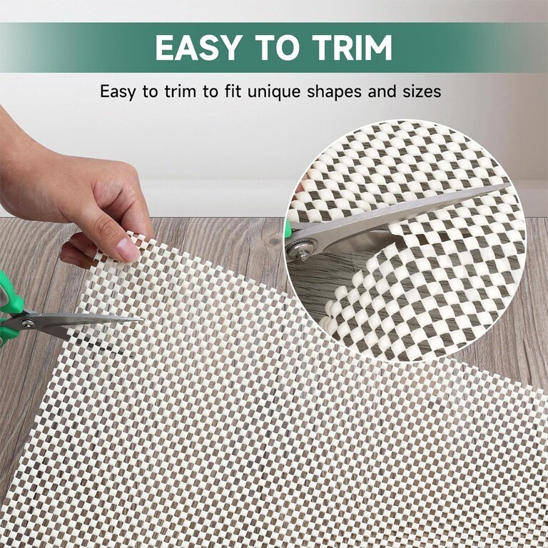 Non Slip Rug Pad Under Carpet Rug Gripper for Hardwood Floors 3'x5' Lot of 3 gallery