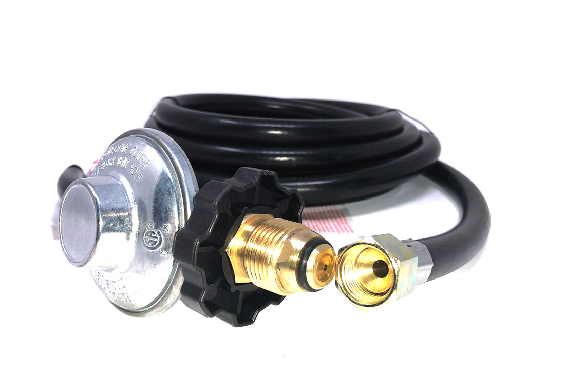 Portable 12ft (144in) Propane Hose & Regulator - Soft POL Fitting LP Gas Low Pr gallery