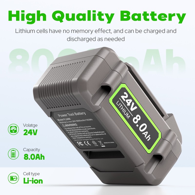 24V 8Ah Replacement Battery for Flex FX0221-1 Compatible with Flex Cordless Tool gallery