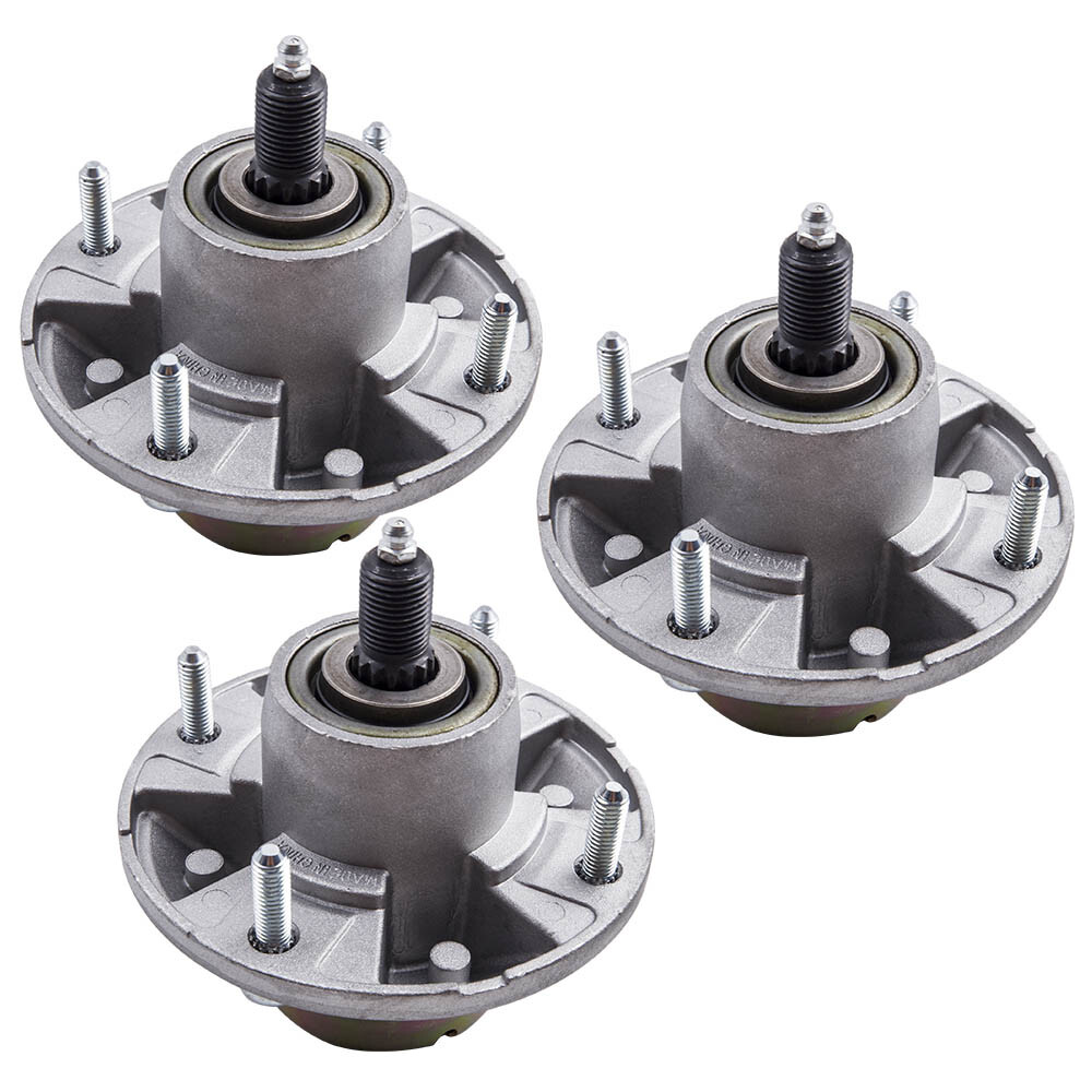 3 Pack Spindle Assembly for John Deere 48" 54" 60" 72" Deck AM135349 AM144377