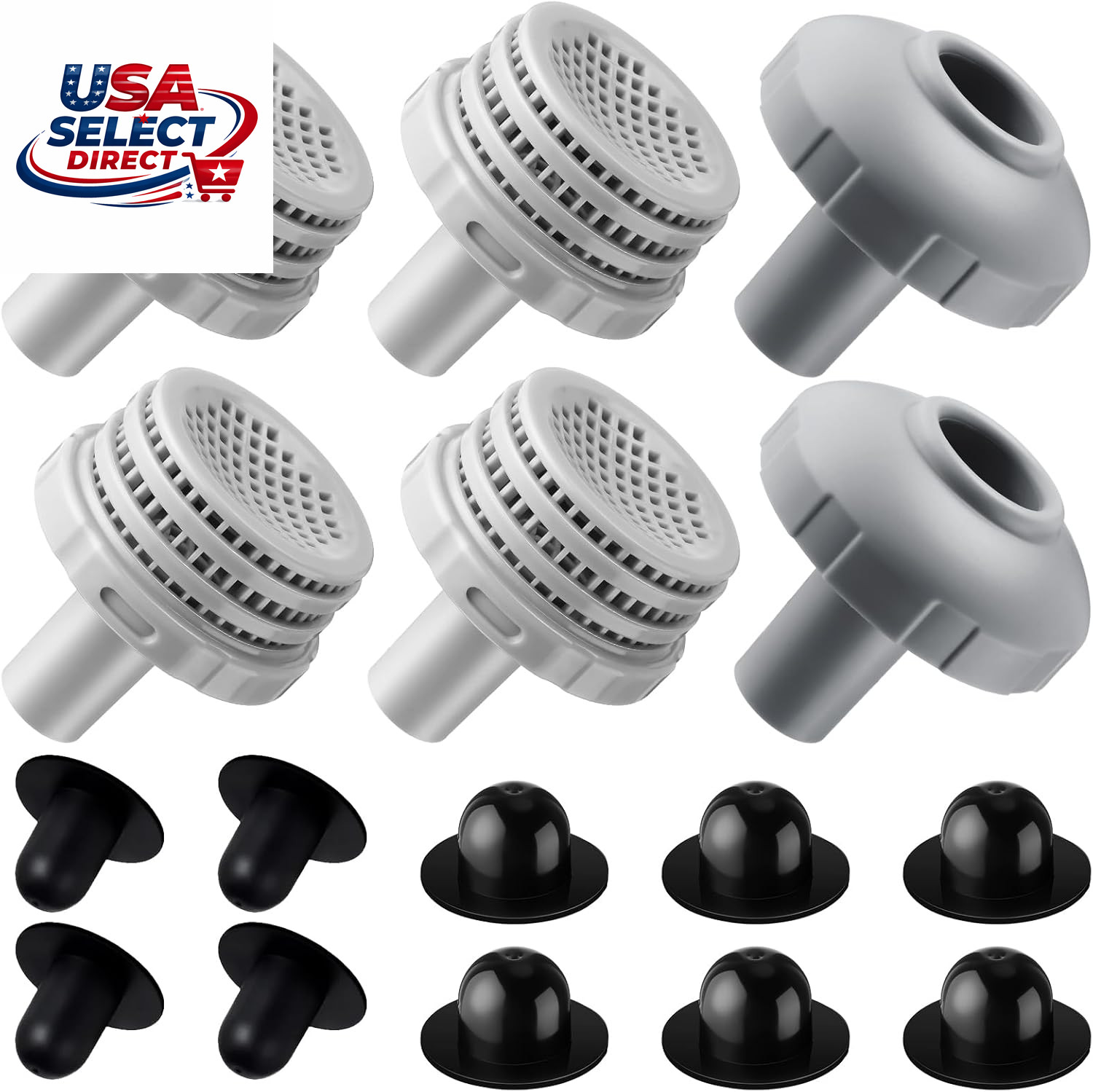 Swimming Pool Water Jet Connectors Kit with Strainers and Plugs gallery